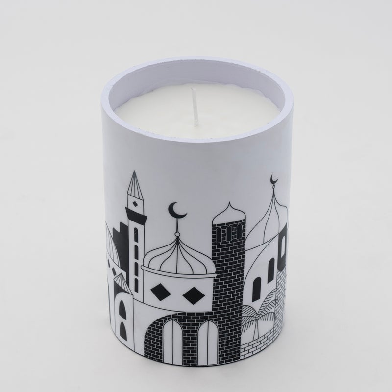 Homez Hilal Dome Candle Holder White and Black - Image 4